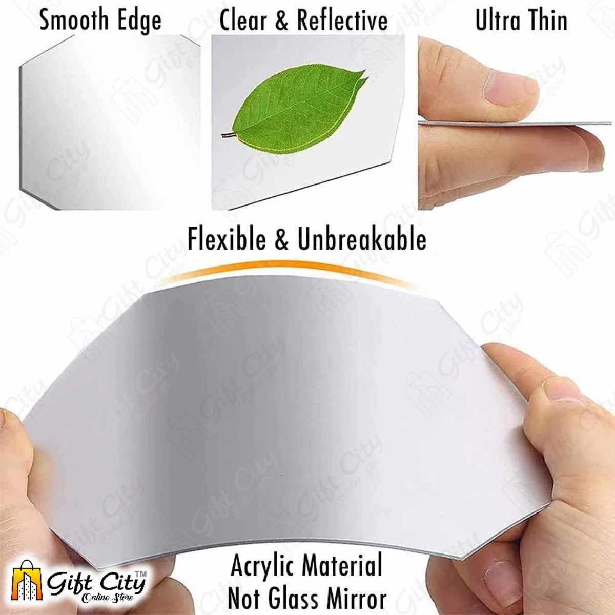 Self Adhesive Flexible Oval Acrylic Mirror