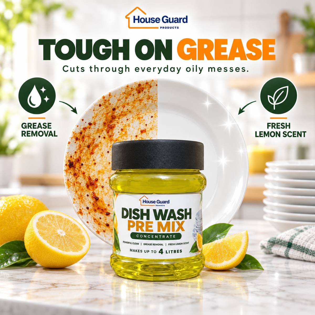 Houseguard Dish Wash Pre Mix - Makes 4 Liters