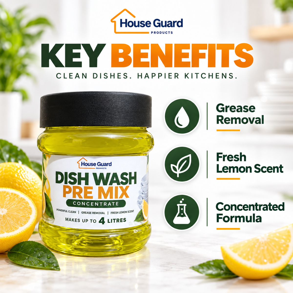 Houseguard Dish Wash Pre Mix - Makes 4 Liters