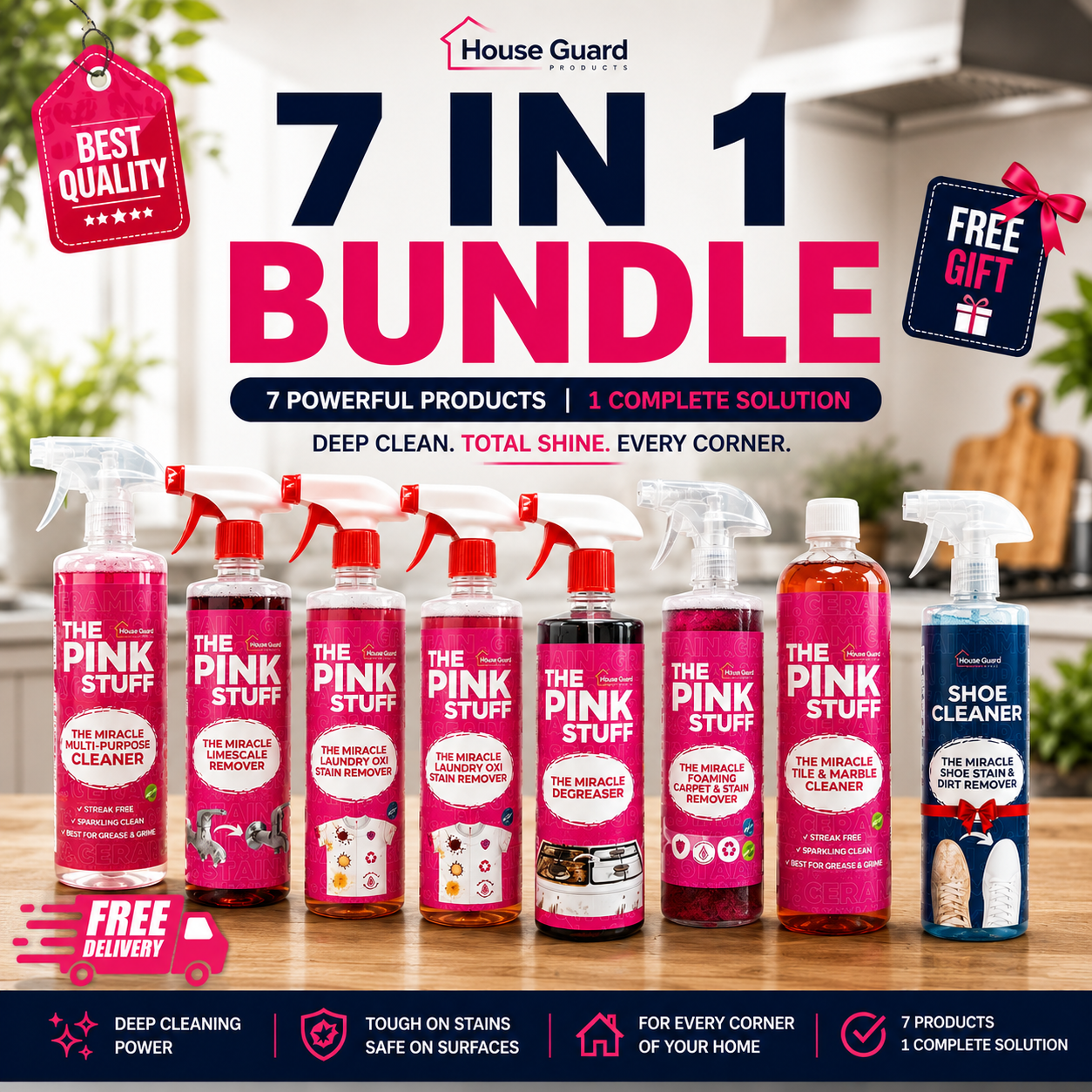 7 in 1 Home Pink Stuff Bundle